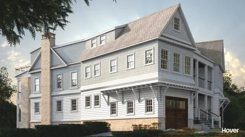 a front view of a building