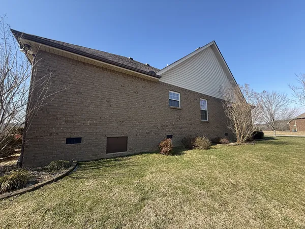 a backyard of a house