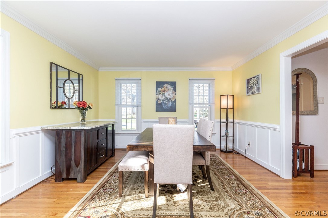 13907 Shadow Ridge Road Midlothian, VA 23112 - Photo 14 of 39 Spacious Dining Room with Chair Rail and Crown Mou