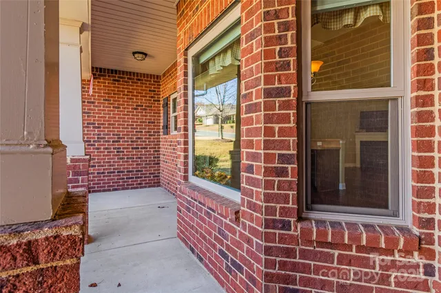 a view of a brick building with a window
