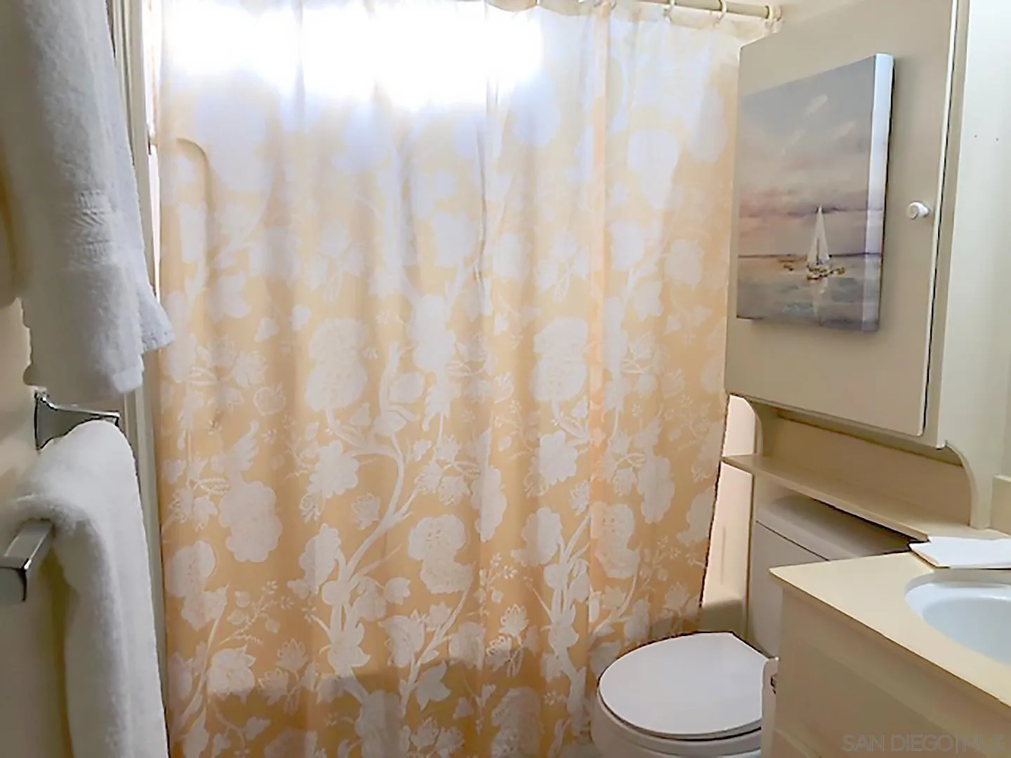 1771 Round Tree Drive Oceanside, CA 92056 - Photo 13 of 14 a bathroom with a sink a toilet and shower curtain
