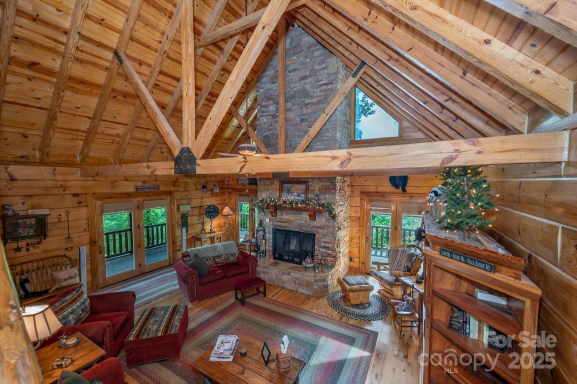 186 Black Ridge Drive Bostic, NC 28018 - Photo 26 of 47 a living room with furniture and a fireplace