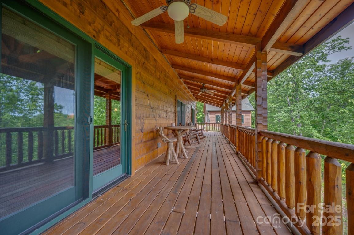 186 Black Ridge Drive Bostic, NC 28018 - Photo 35 of 47 a view of balcony with wooden floor