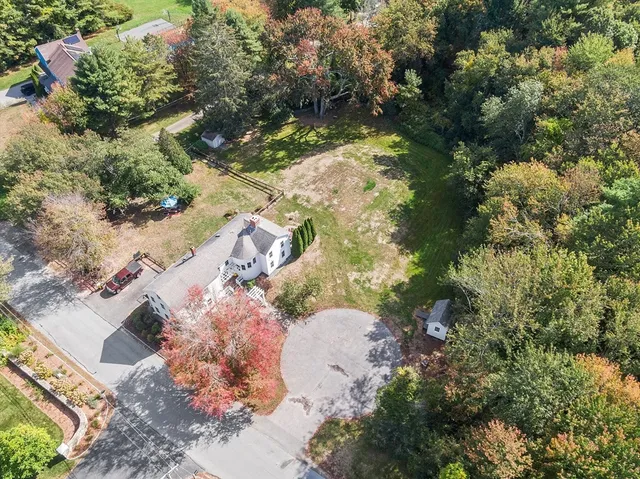 a view of a city with mountains in the background