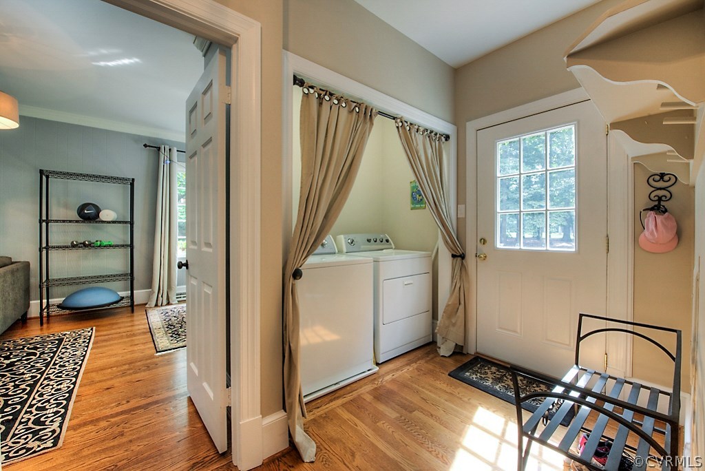 2600 Arrandell Road Midlothian, VA 23113 - Photo 22 of 45 a view of an entryway with wooden floor and a bedroom