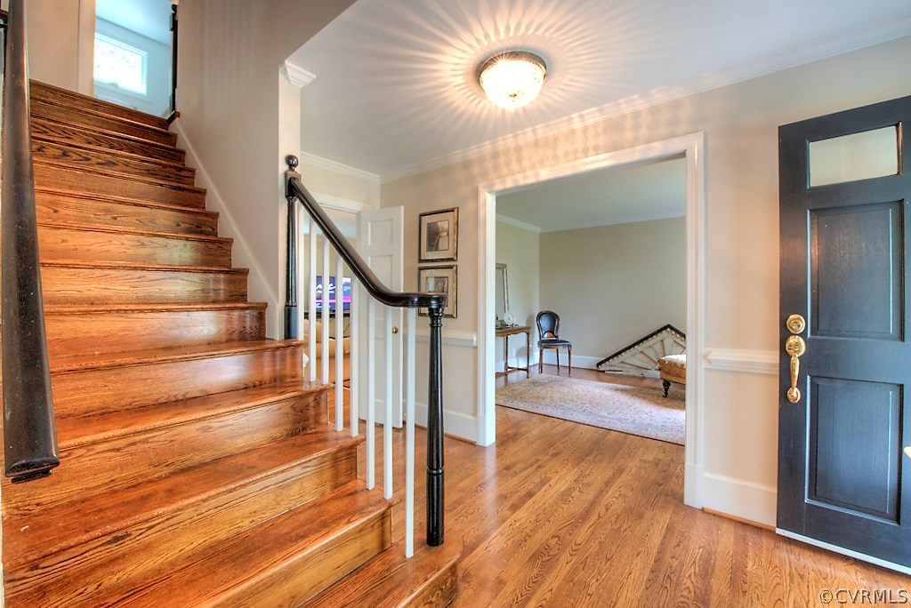 2600 Arrandell Road Midlothian, VA 23113 - Photo 4 of 45 a view of entryway and hall with wooden floor