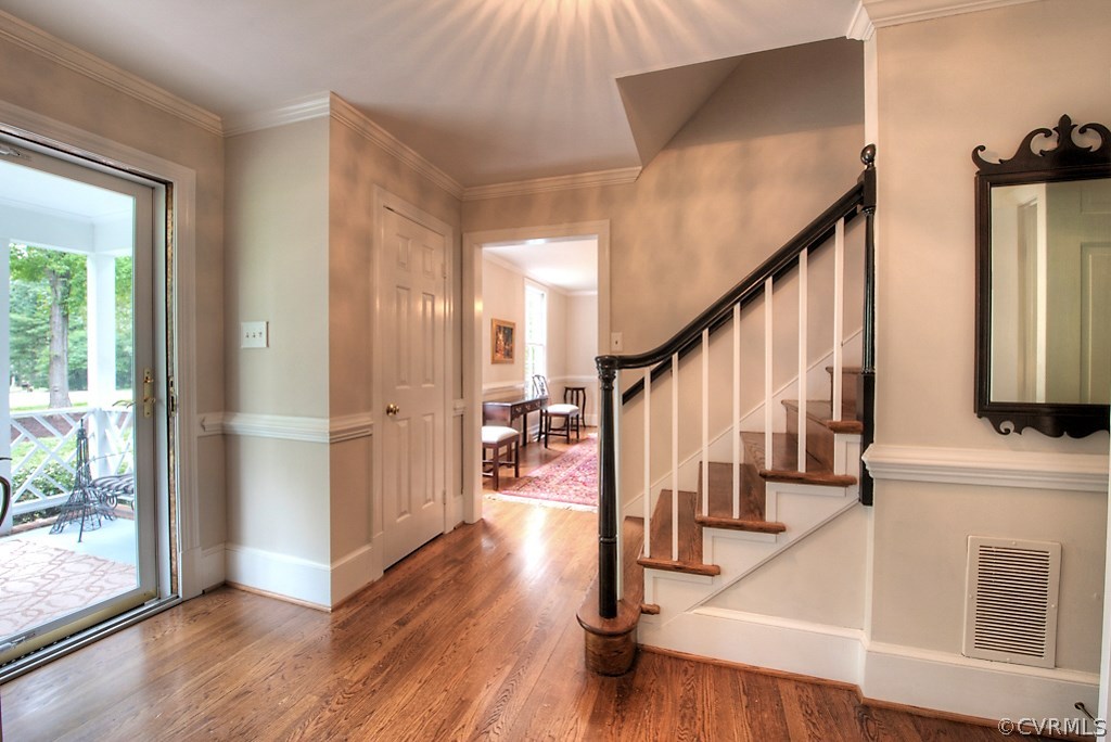 2600 Arrandell Road Midlothian, VA 23113 - Photo 5 of 45 a view of entryway and hall with wooden floor