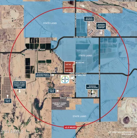 $8,775,000 | 135-acre West 135-acre W Twin Peaks & Clayton Roads, Tucson, AZ 85743