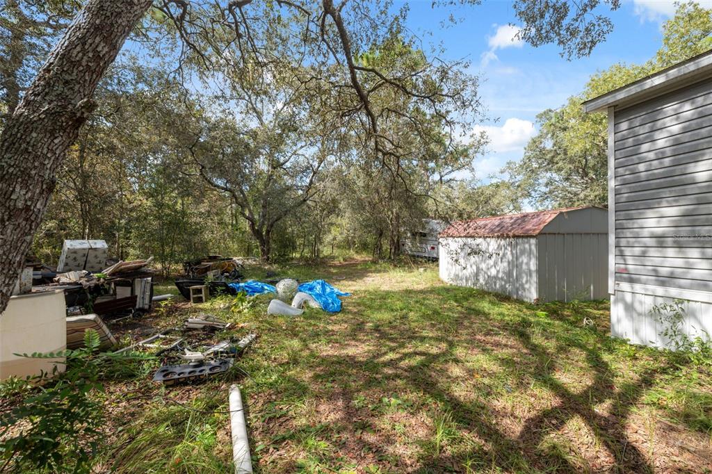 17221 Nicks Drive Spring Hill, FL 34610 - Photo 5 of 33 a view of a yard with plants and a bench