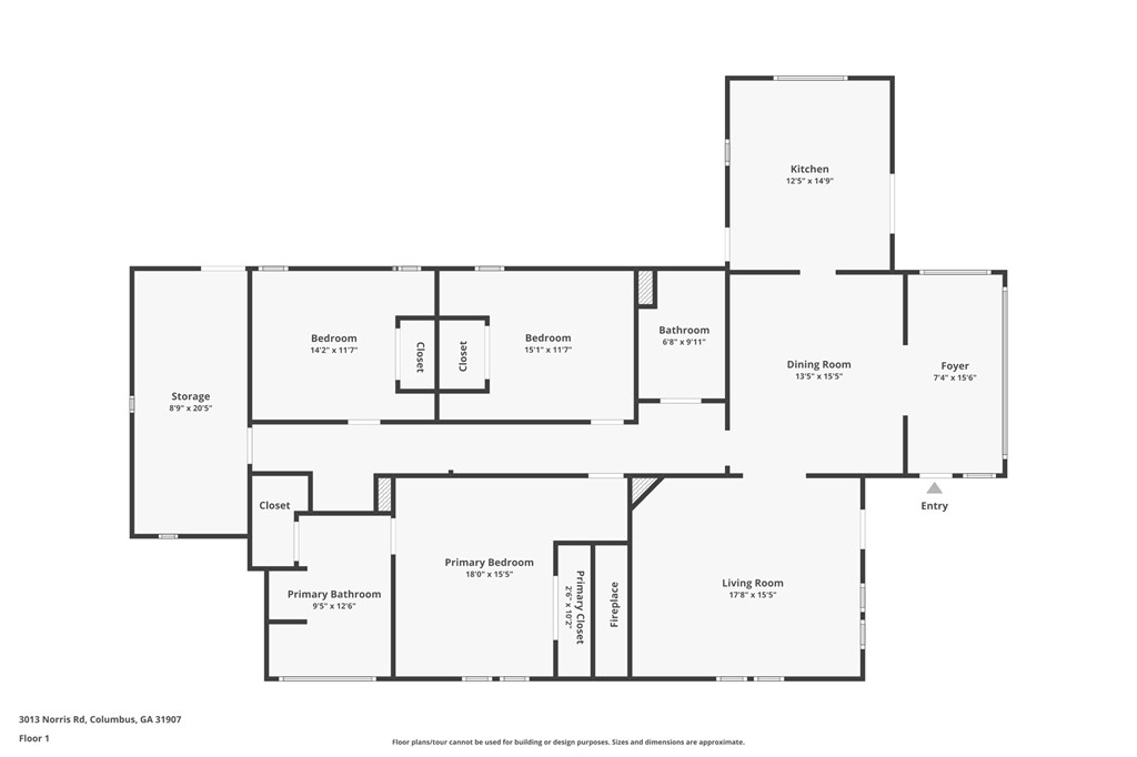 3013 Norris Road Columbus, GA 31907 - Photo 37 of 37 Floor Plan