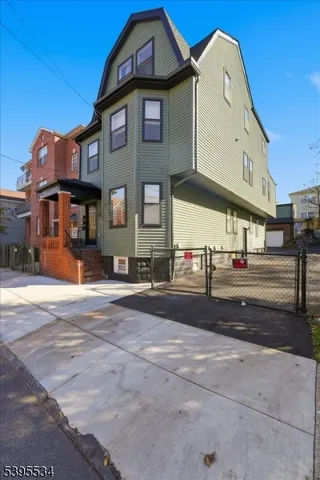 a front view of a building with street