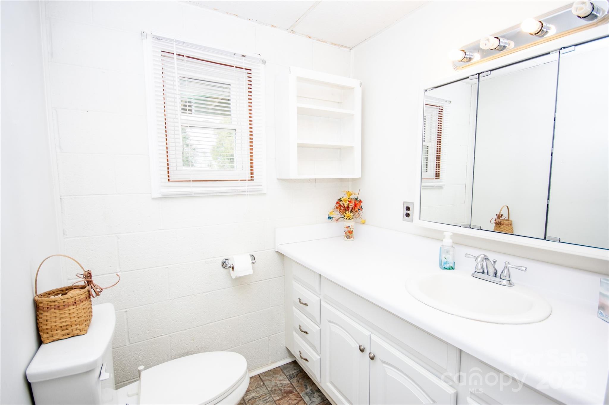 2890 Hobson Road Cleveland, NC 27013 - Photo 28 of 48 a bathroom with a sink toilet and window