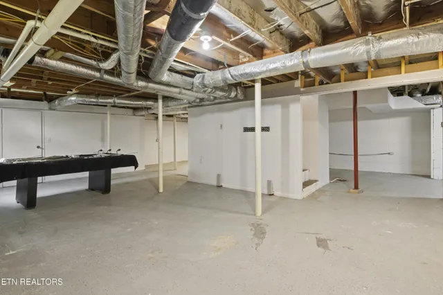 a view of a room with racks