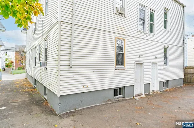 a view of backyard of house