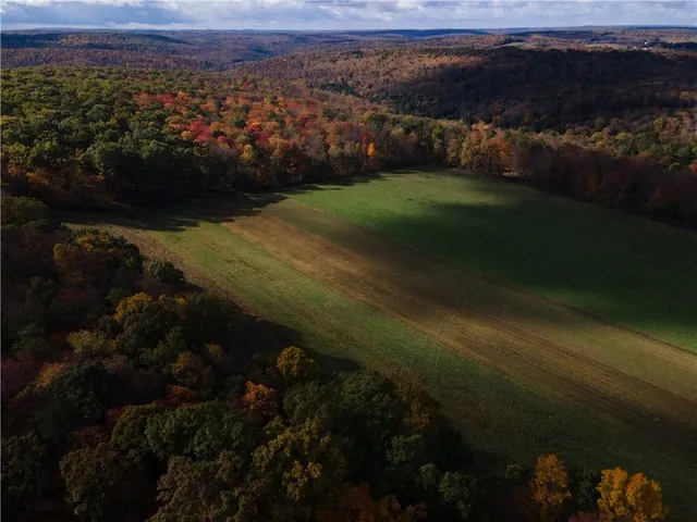 an aerial view of multiple house