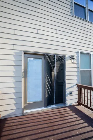 a view of city from a balcony