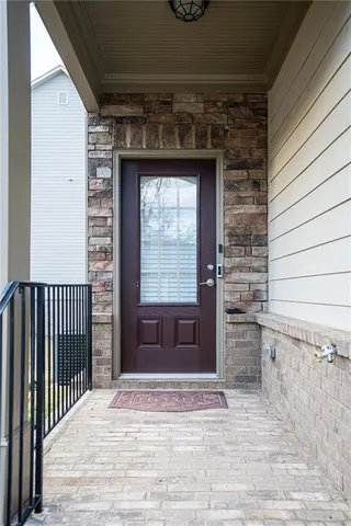 a view of a door and outdoor space
