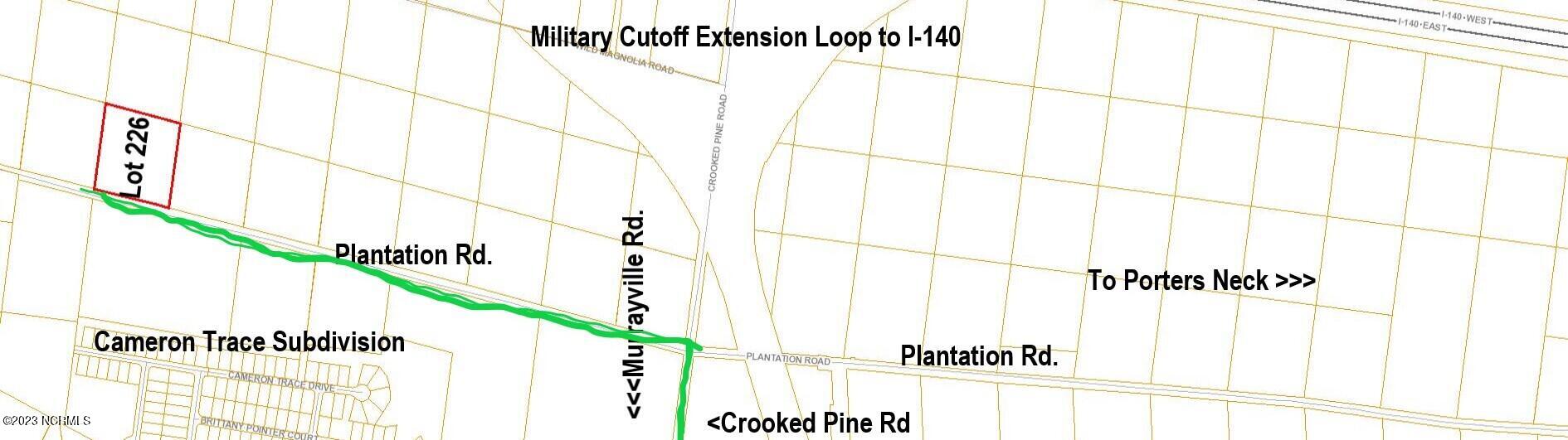 226 Plantation Road West Wilmington, NC 28411 - Photo 3 of 3 Greenview Ranches Lot 226 County Map wit