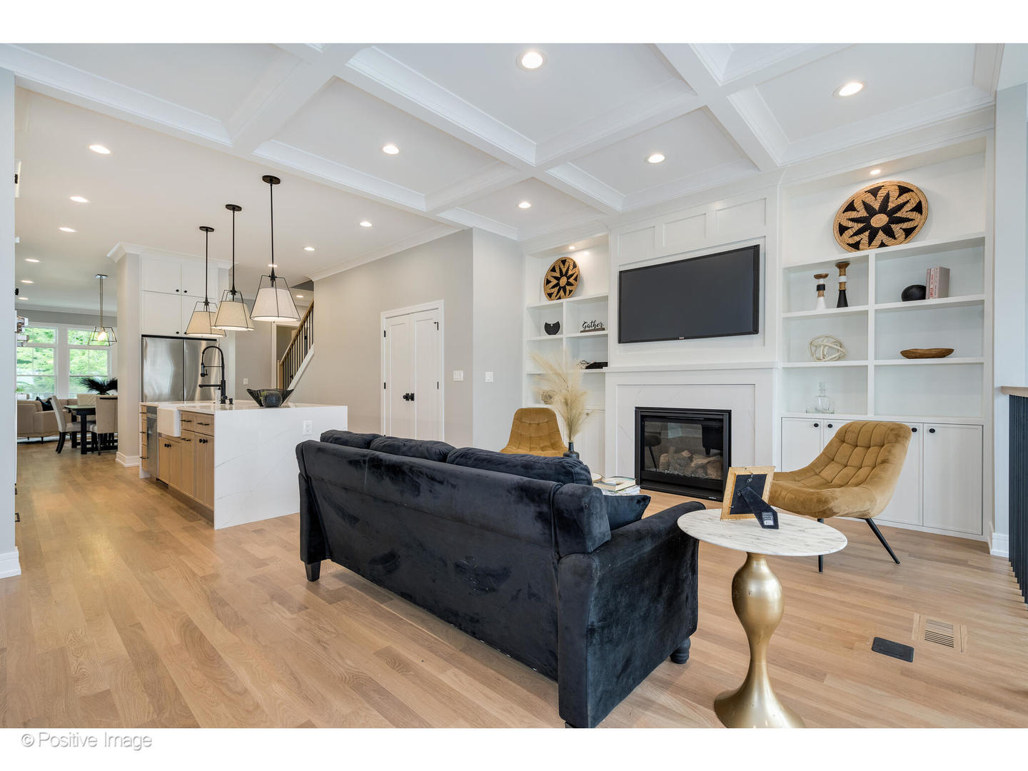 3107 North Oakley Avenue Chicago, IL 60618 - Photo 15 of 28 a living room with furniture and a fireplace