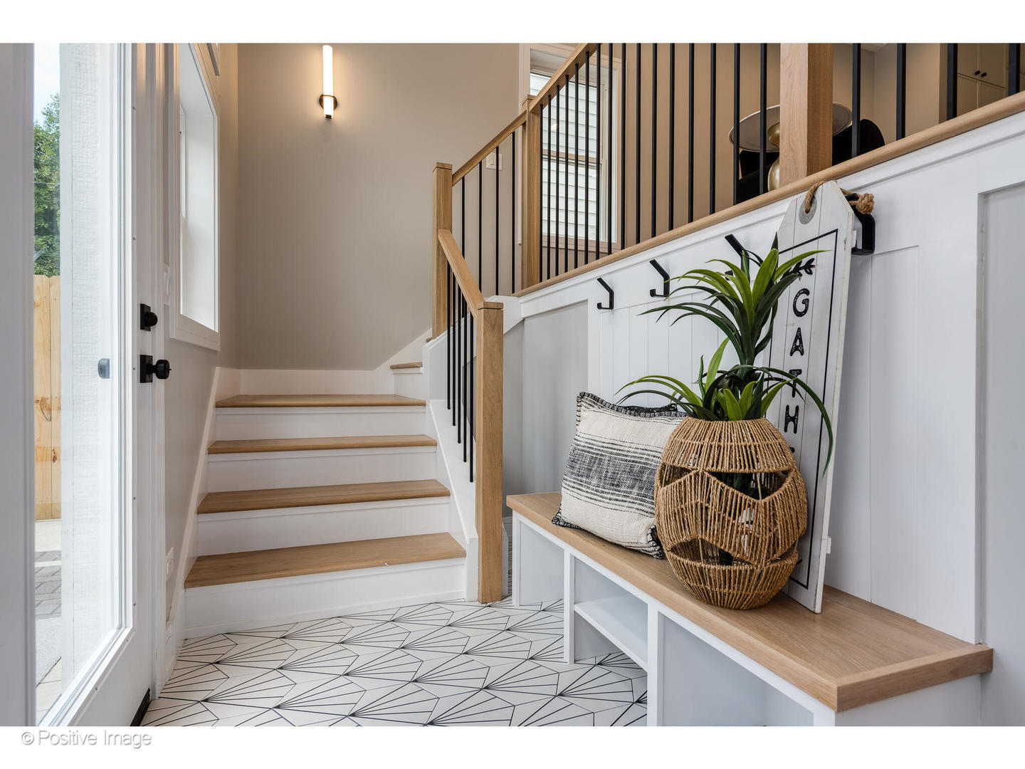 3107 North Oakley Avenue Chicago, IL 60618 - Photo 16 of 28 a view of staircase with wooden floor