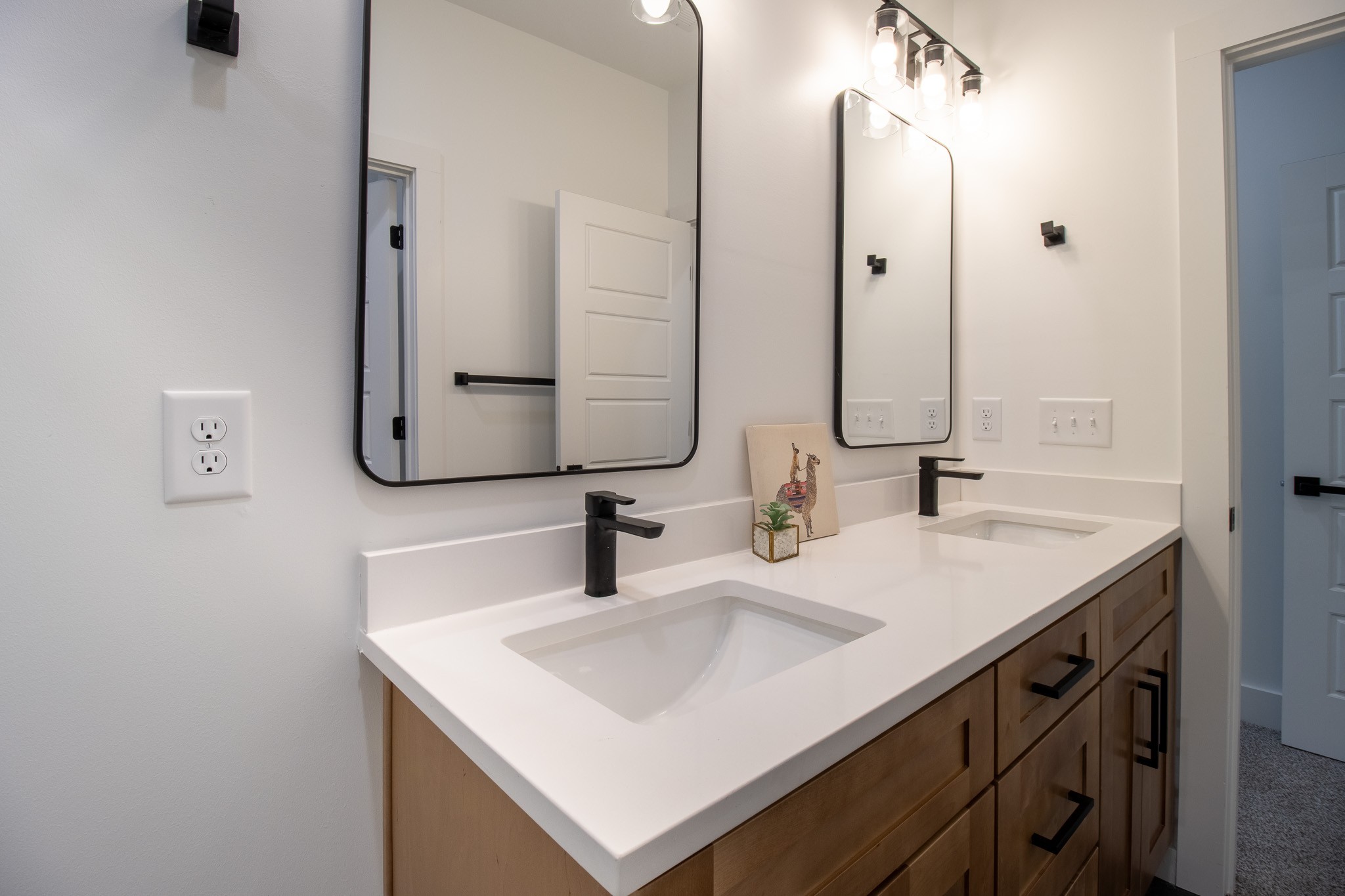4024 University Avenue, Unit B Old Hickory, TN 37138 - Photo 19 of 30 a bathroom with double sink and two mirror