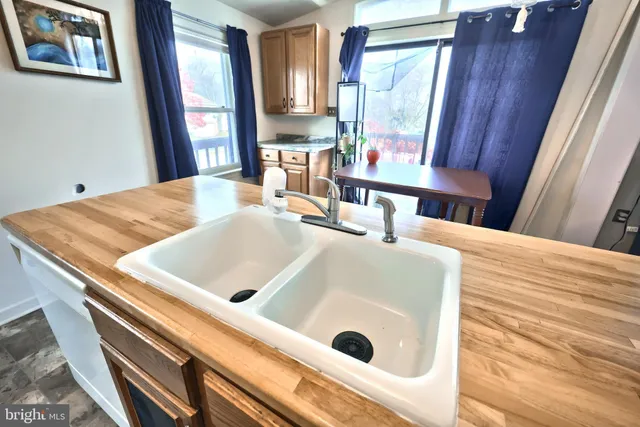 a close view of kitchen sink