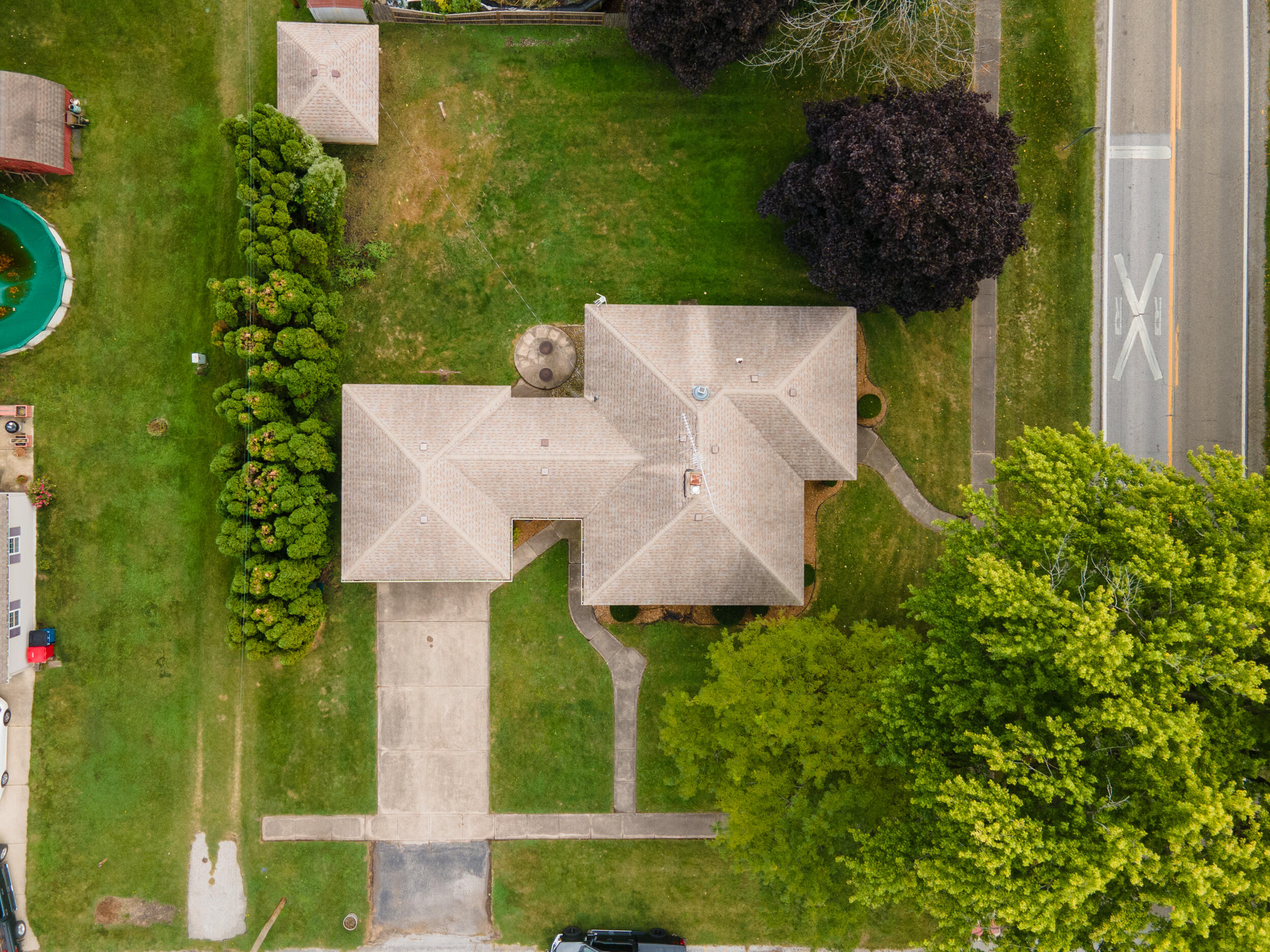 601 East Main Street La Crosse, IN 46348 - Photo 4 of 29 an aerial view of a house with a yard basket ball court and outdoor seating