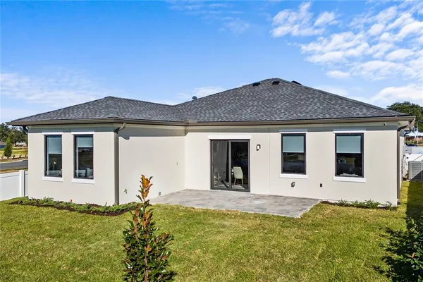 a house view with a garden space