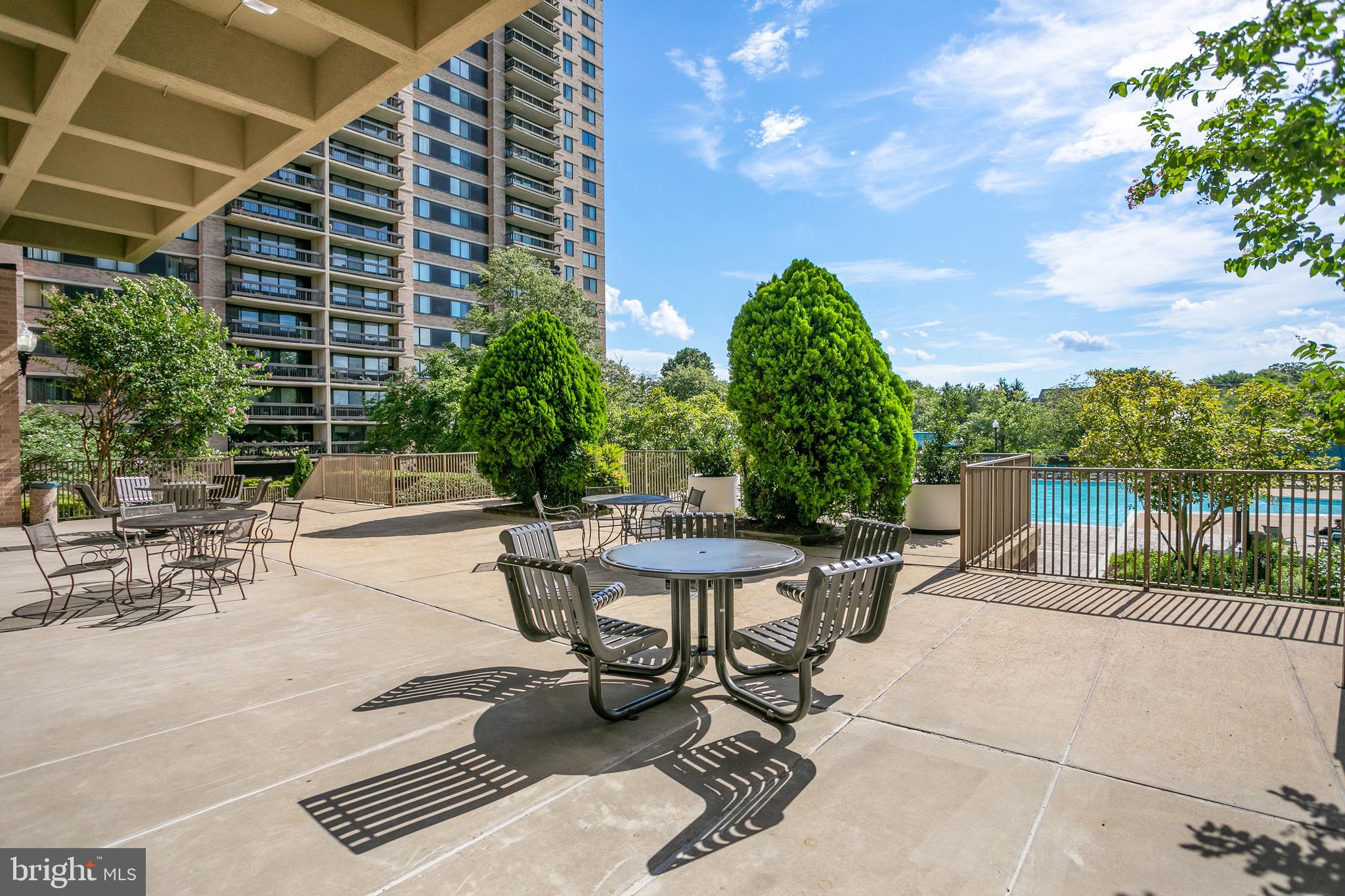 5505 Seminary Road, Unit 2605N Falls Church, VA 22041 - Photo 51 of 53 a building outdoor space with patio furniture and a garden