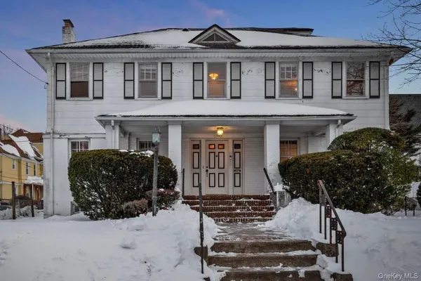 a front view of a house