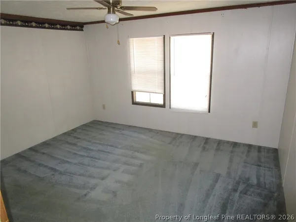 a view of a window in an empty room