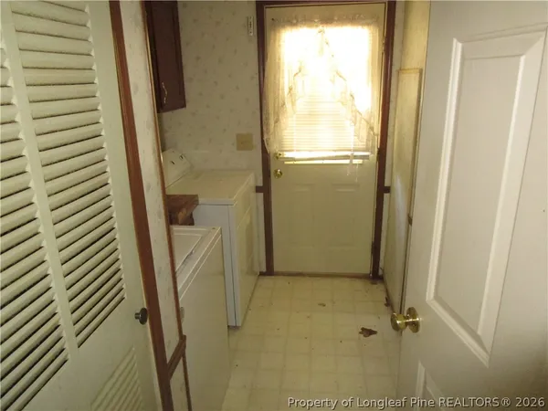 a bathroom with a window