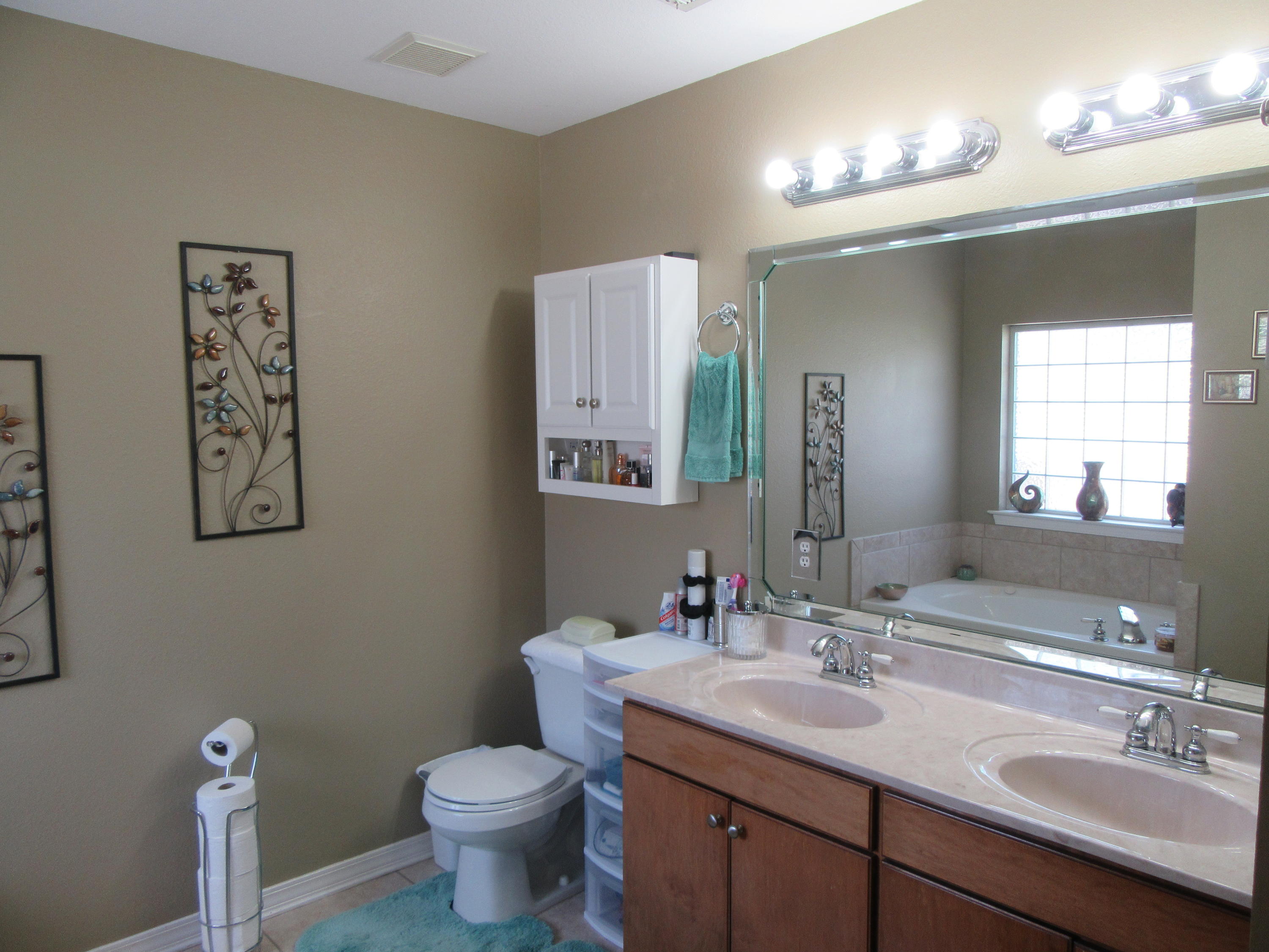 5968 Buckward Road Baker, FL 32531 - Photo 12 of 52 a bathroom with a toilet sink and mirror