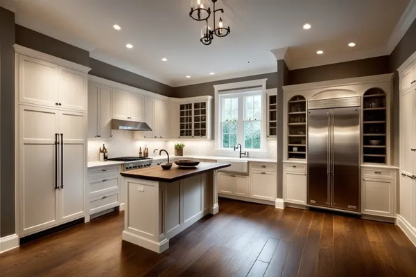 a kitchen with refrigerator a stove a sink and a refrigerator