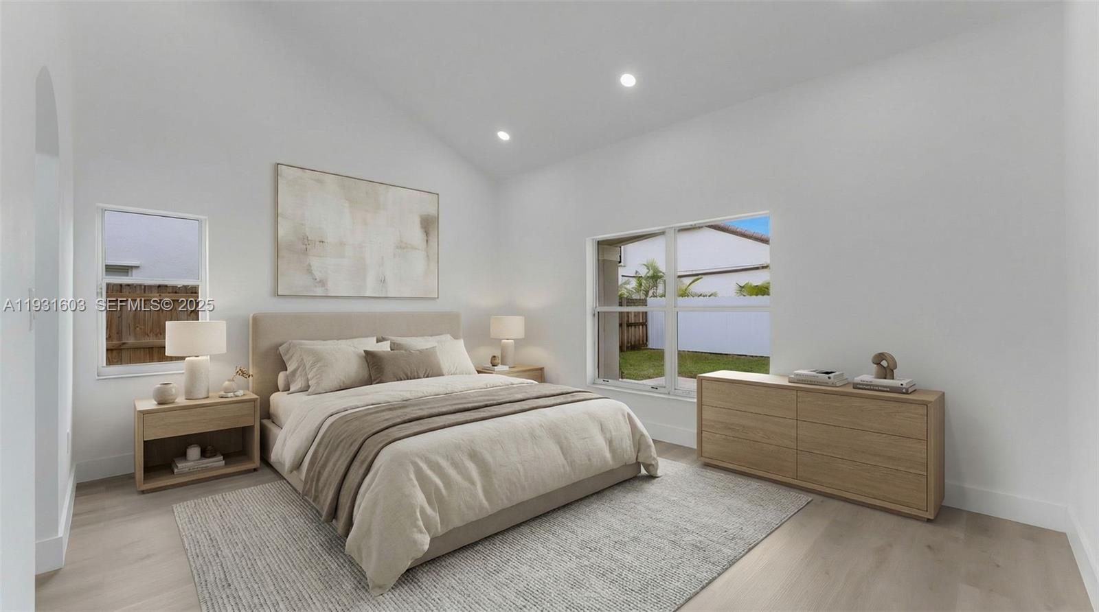 16054 Southwest 77th Terrace Miami, FL 33193 - Photo 18 of 42 a bedroom with a bed and a painting on the wall