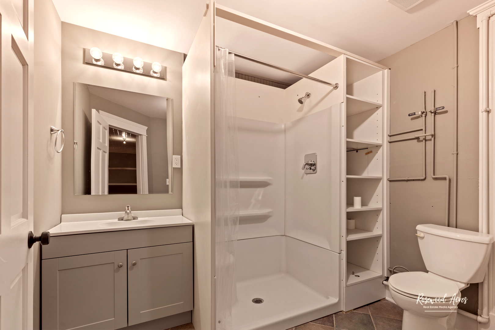 169 South Schuyler Avenue, Unit 6 Kankakee, IL 60901 - Photo 6 of 7 a bathroom with a toilet a sink and a mirror