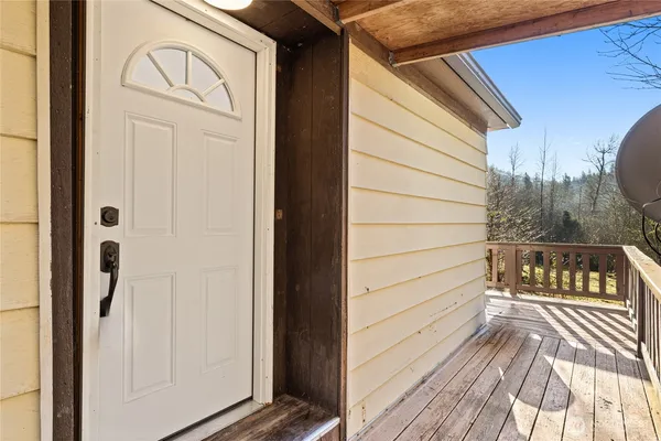 a view of a house with wooden floor