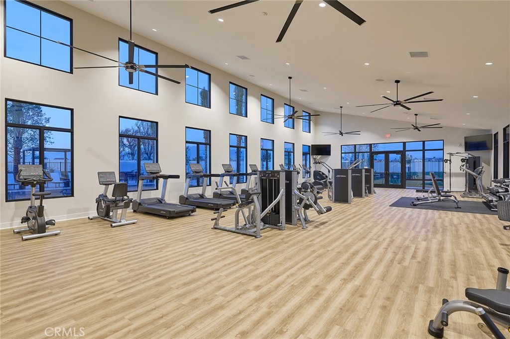 12706 Rosemount Road Eastvale, CA 92880 - Photo 19 of 25 a view of a room with gym equipment and windows