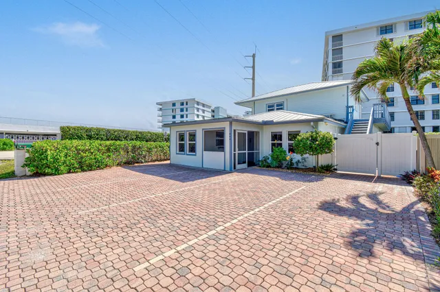 a view of a house with a patio