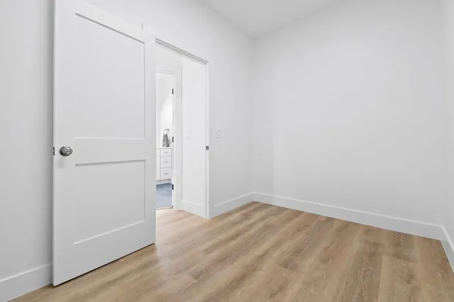 a porch with seating space and yard