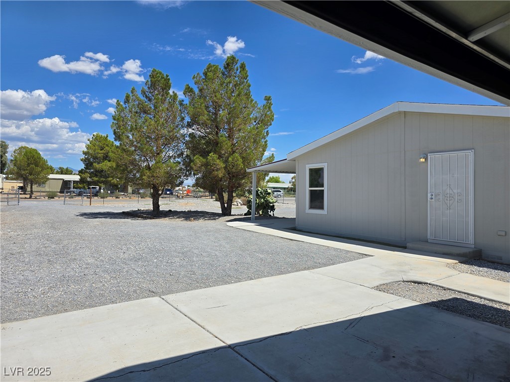 330 Gilmore Road Pahrump, NV 89060 - Photo 26 of 42 View from inside the 576 sq ft garage.