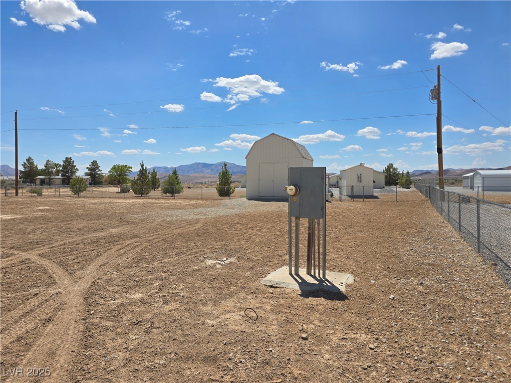330 Gilmore Road Pahrump, NV 89060 - Photo 33 of 42 Ancillary power pedestal in back yard between pump