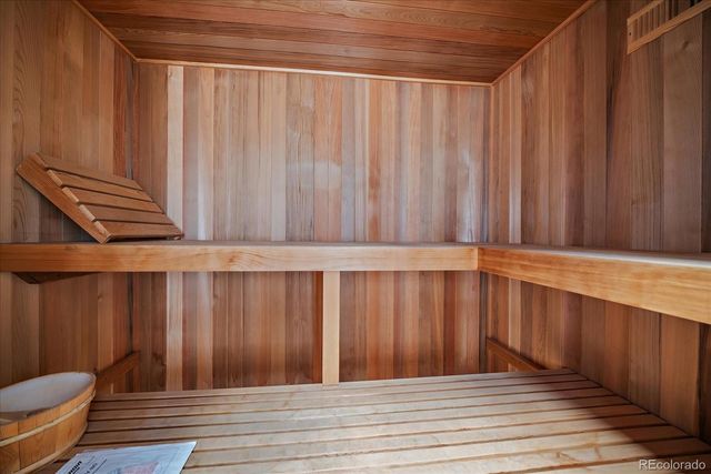 a view of a wooden door