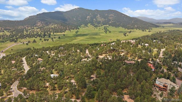 a view of a mountain with an outdoor space