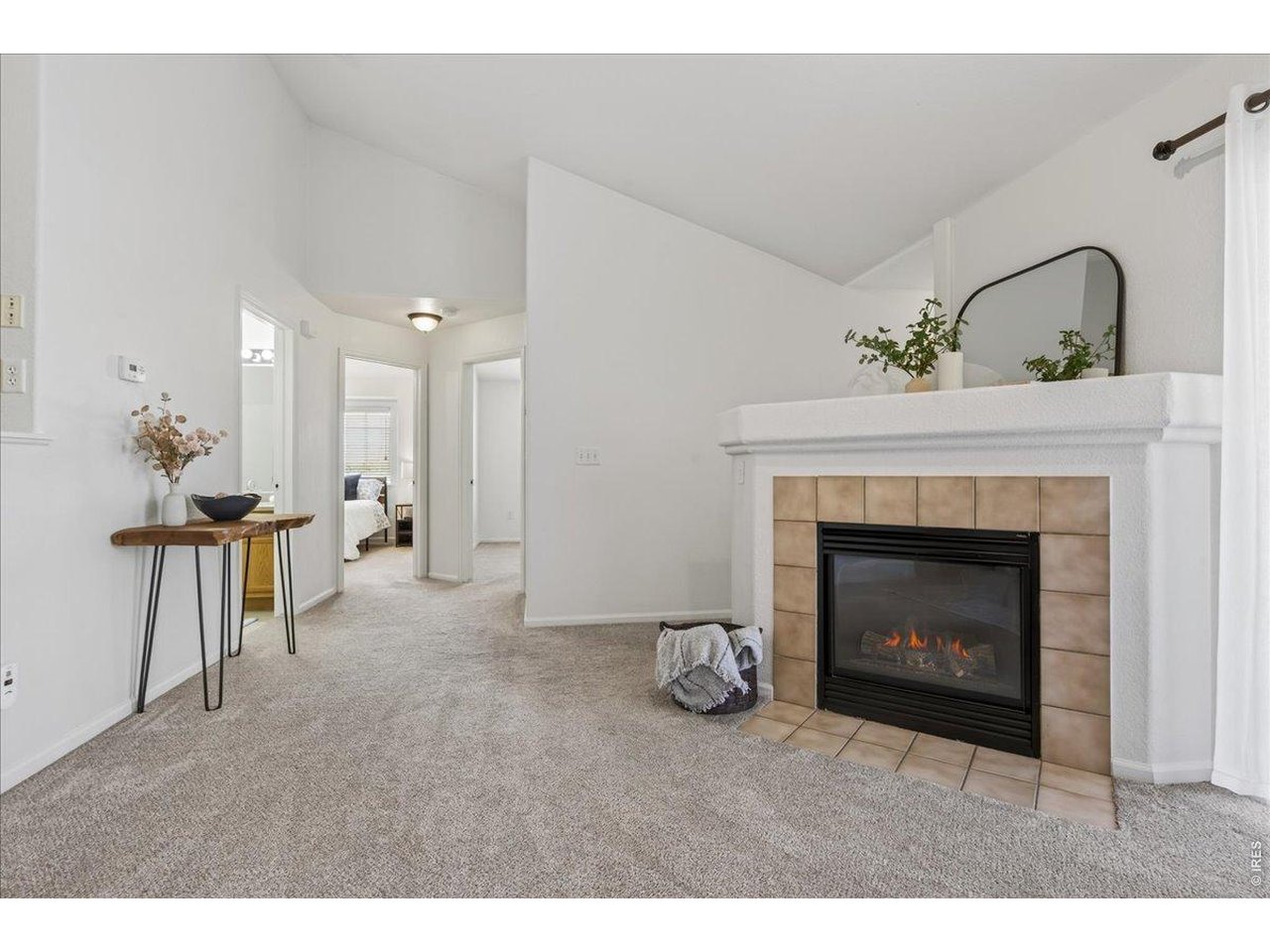 10381 Cook Way, Unit 202 Thornton, CO 80229 - Photo 9 of 38 The living room features a cozy gas fireplace
