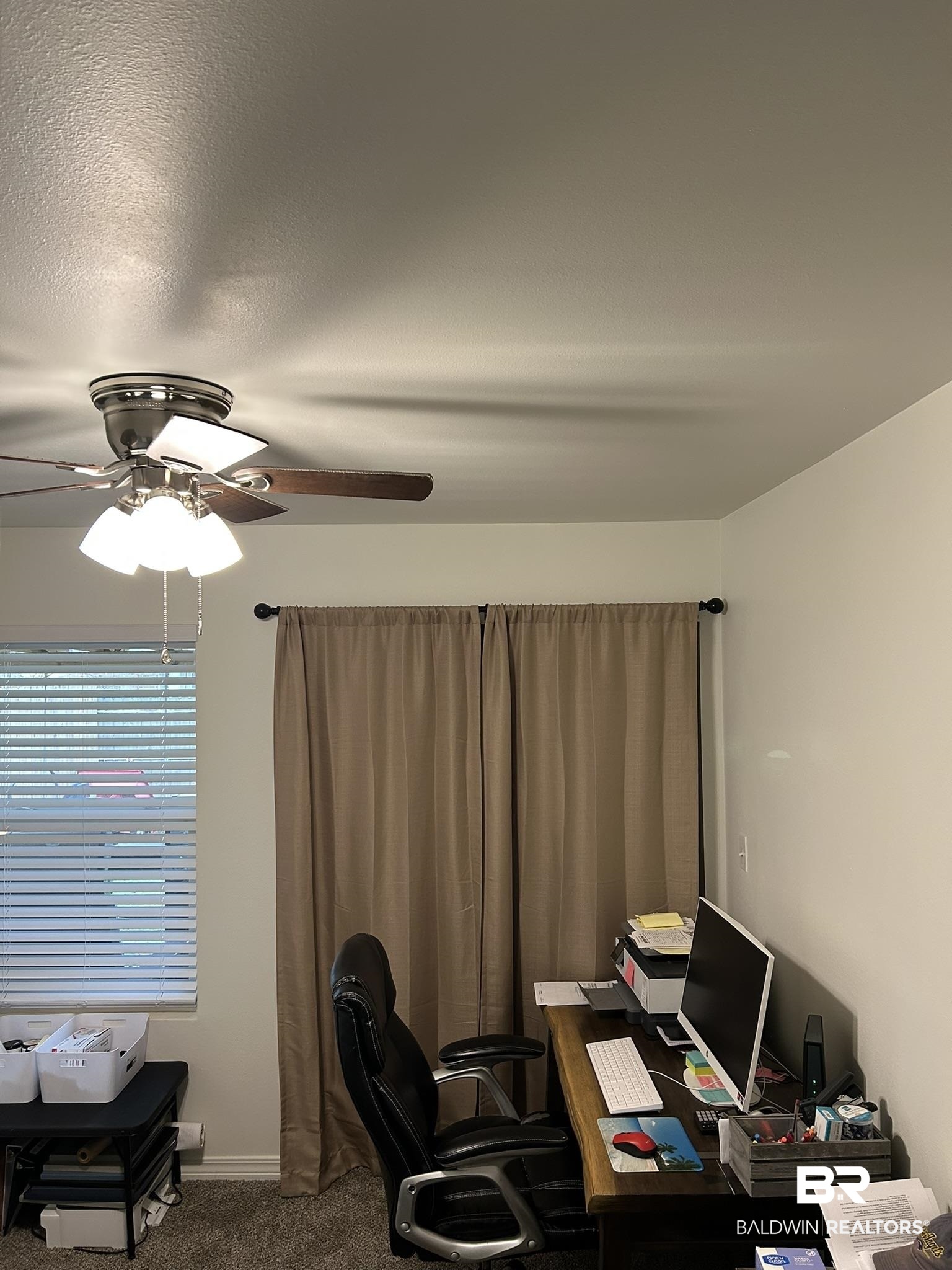 2 Canterberry Circle Foley, AL 36535 - Photo 16 of 24 Carpeted home office featuring ceiling fan, a textured ceiling, and baseboards