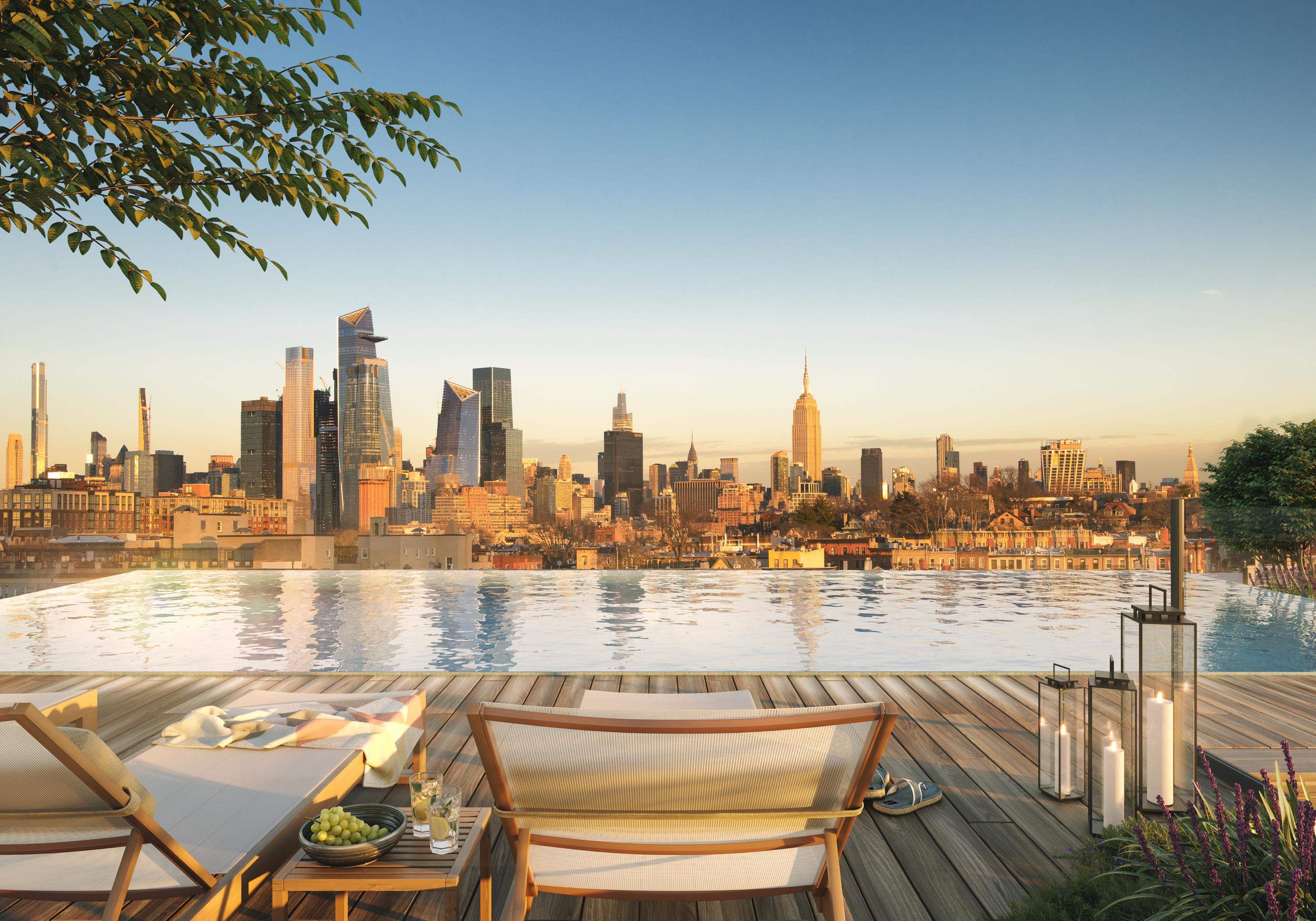 720 Clinton Street, Unit 601 Hoboken, NJ 07030 - Photo 12 of 24 a view of a terrace with sitting area