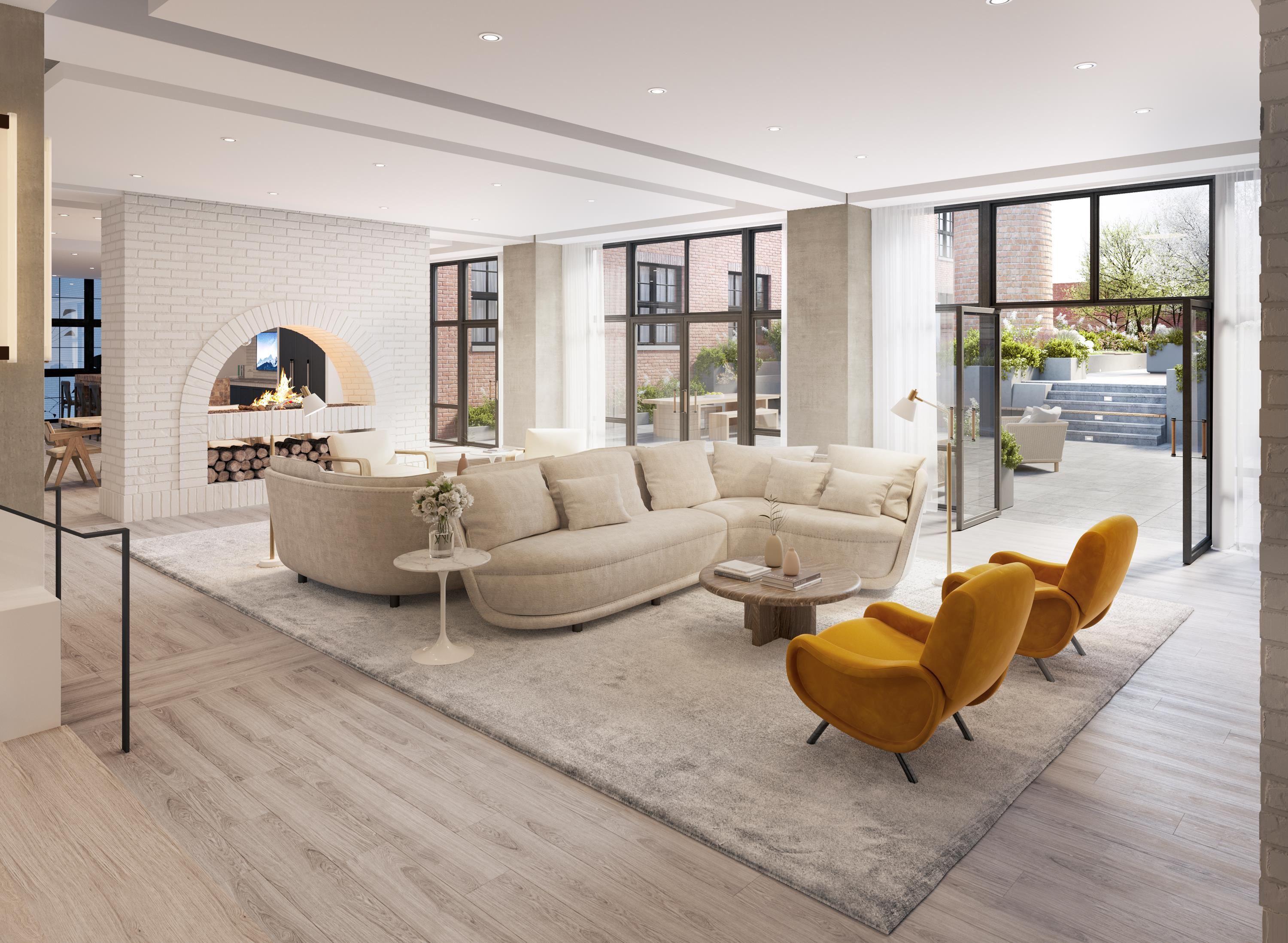 720 Clinton Street, Unit 601 Hoboken, NJ 07030 - Photo 18 of 24 a living room with furniture and a large window