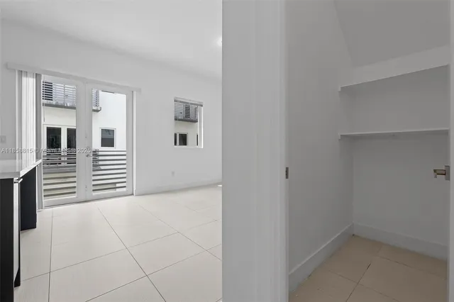 a view of a building from a balcony