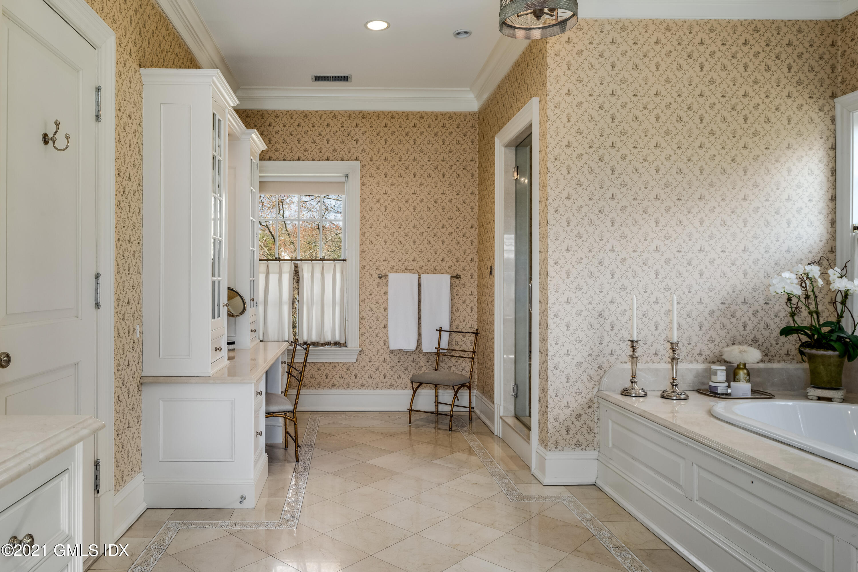 94 Doubling Road Greenwich, CT 06830 - Photo 15 of 26 a spacious bathroom with a tub and shower